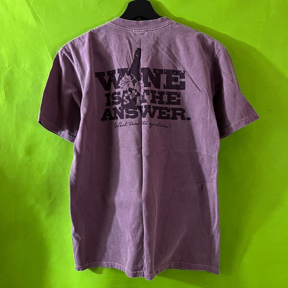 Crazy Shirts Hawaii Wine Is The Answer Vintage T-Shirt Purple Mens Medium